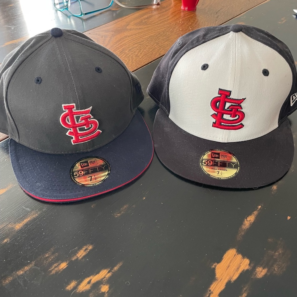 St. Louis Cardinals hats. Flat bills. Excellent used condition.